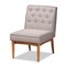 Baxton Studio Riordan Mid-Century Modern Grey Fabric and Walnut Brown Finished Wood Dining Chair 186-11356-Zoro - alternate 1
